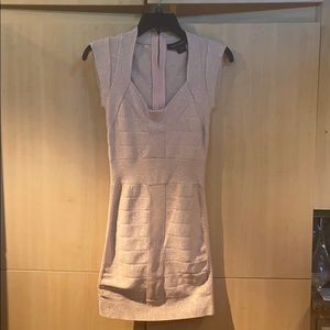 Mauve, right fitting mini dress